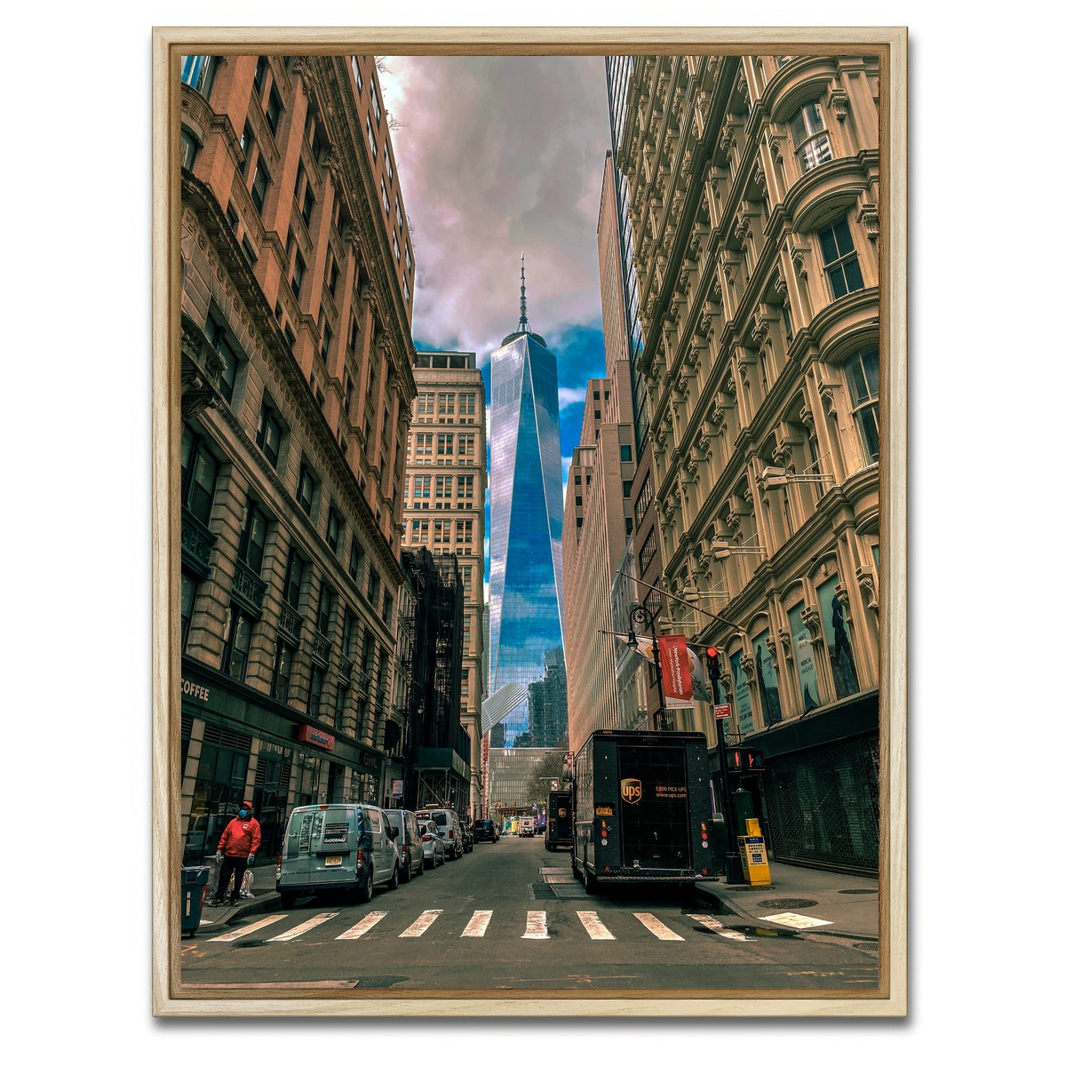 AUTO-MOCKUP WHITE | View of the World Trade Center | 1 Piece | Natural Framed Canvas | group=3x4