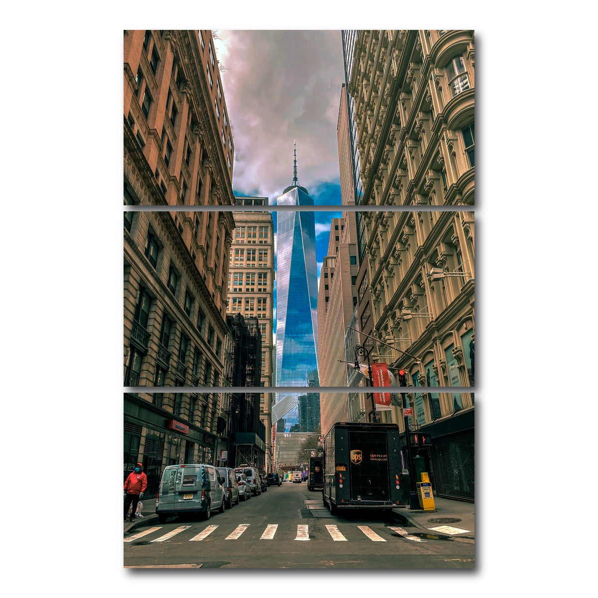 AUTO-MOCKUP WHITE | View of the World Trade Center | 3 Piece | Gallery Wrap Canvas | group=12x24_stacked