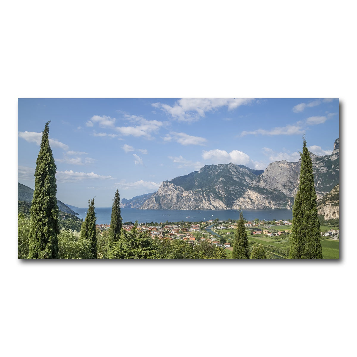 AUTO-MOCKUP WHITE | View to Lake Garda | 1 Piece | Gallery Wrap Canvas | group=2x1