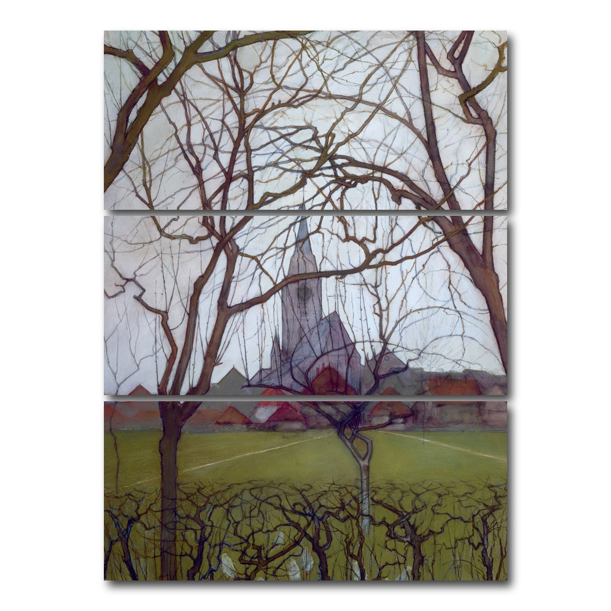 AUTO-MOCKUP WHITE | Village Church | 3 Piece | Gallery Wrap Canvas | group=8x18_stacked