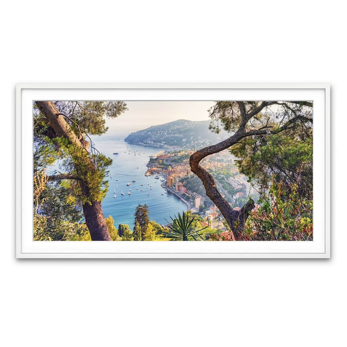 Framed Print 2x1 White