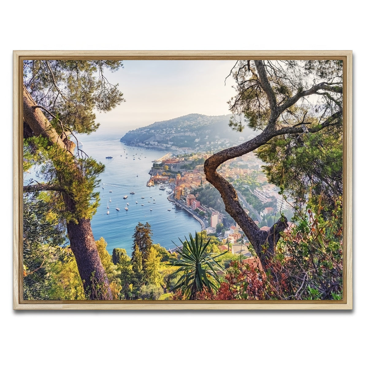 AUTO-MOCKUP WHITE | Villefranche Coastline | 1 Piece | Natural Framed Canvas | group=4x3
