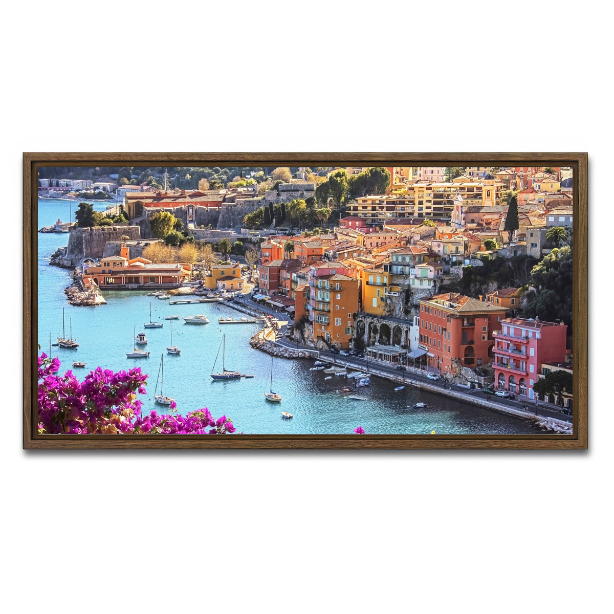AUTO-MOCKUP WHITE | Villefranche | 1 Piece | Walnut Framed Canvas | group=2x1