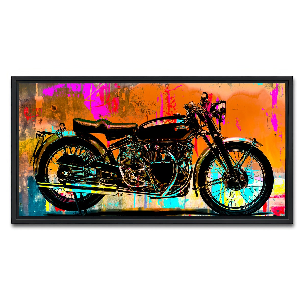 AUTO-MOCKUP WHITE | Vincent Black Shadow | 1 Piece | Black Framed Canvas | group=2x1