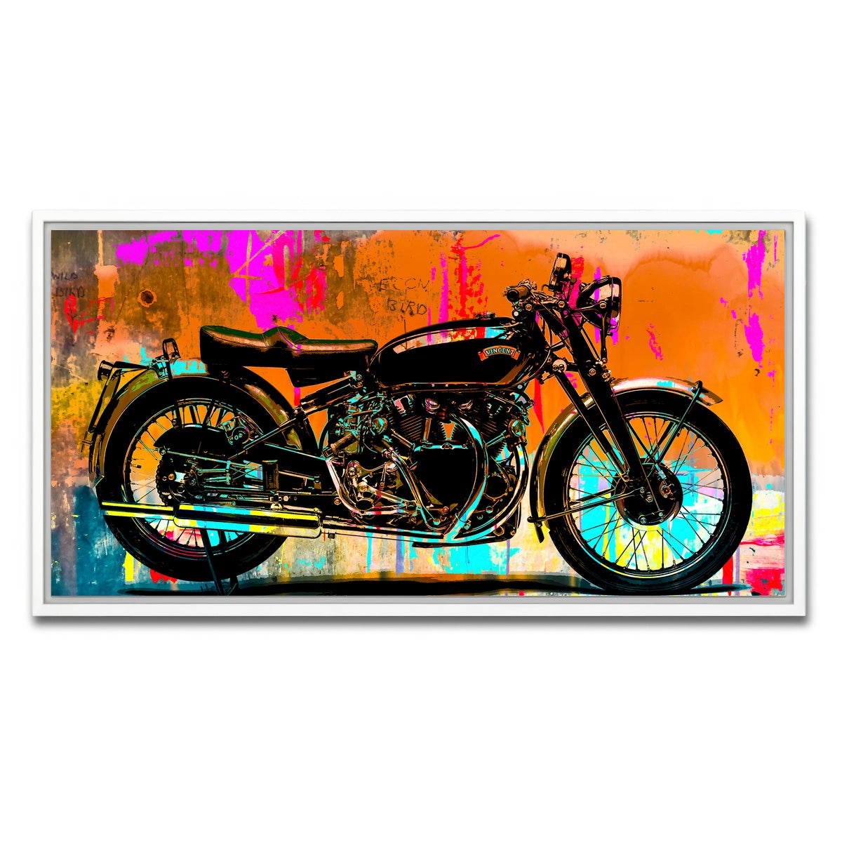 AUTO-MOCKUP WHITE | Vincent Black Shadow | 1 Piece | White Framed Canvas | group=2x1