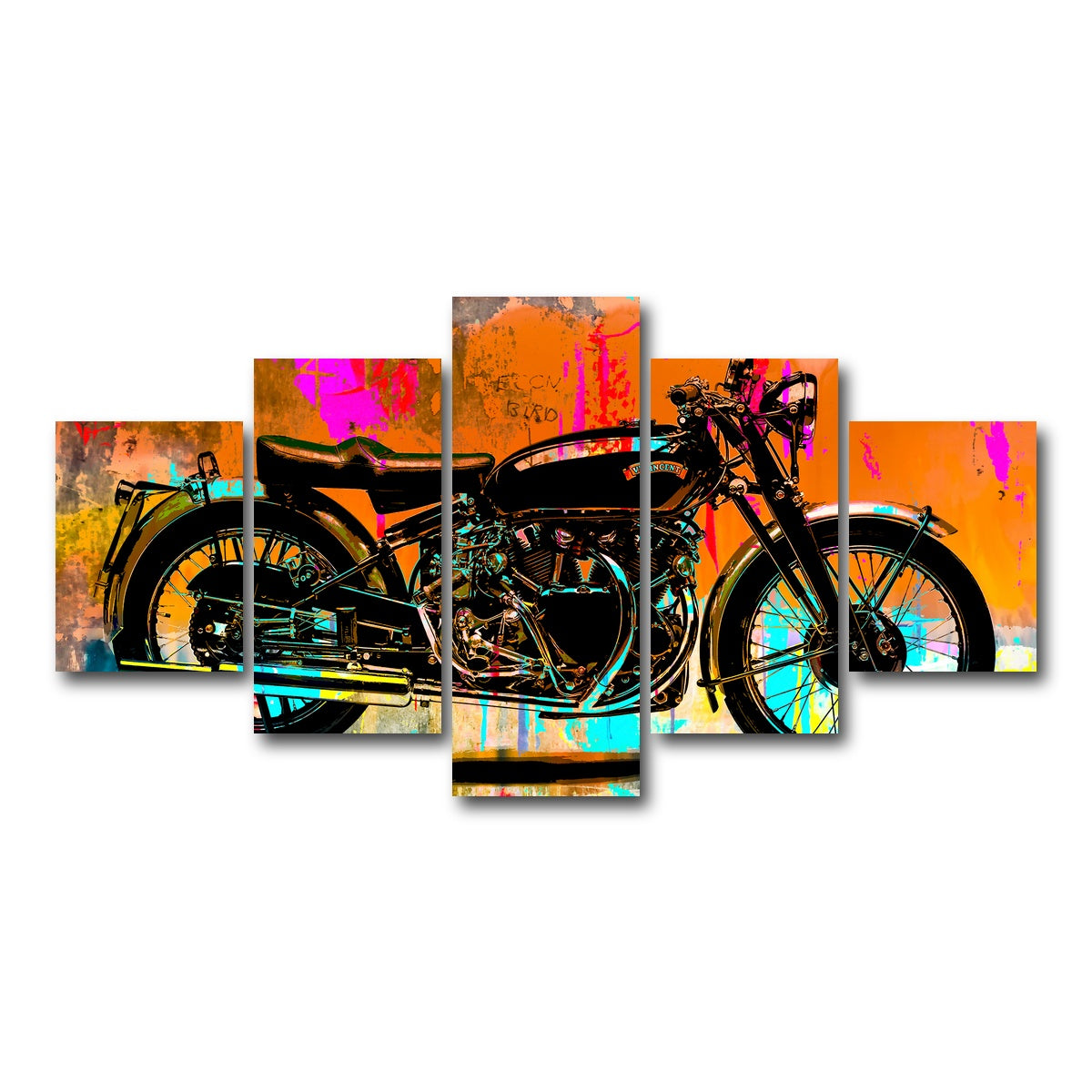 AUTO-MOCKUP WHITE | Vincent Black Shadow | 5 Piece | Gallery Wrap Canvas | group=5_short