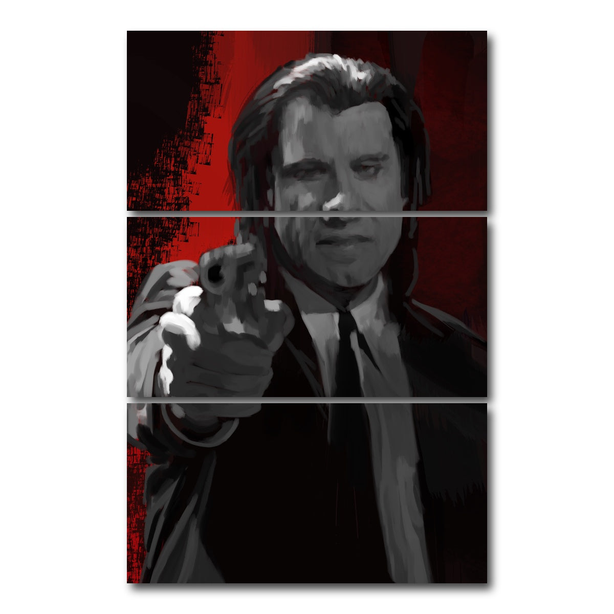 AUTO-MOCKUP WHITE | Vincent Sees Red | 3 Piece | Gallery Wrap Canvas | group=12x24_stacked