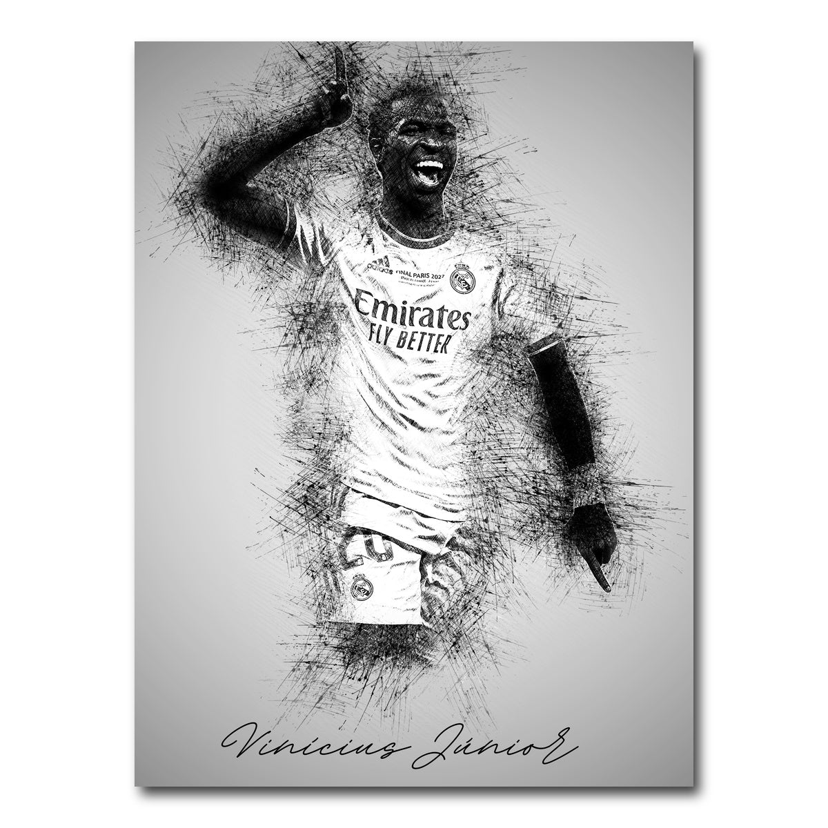 AUTO-MOCKUP WHITE | Vinicius Junior | 1 Piece | Gallery Wrap Canvas | group=3x4