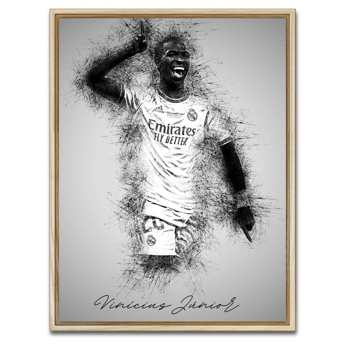 AUTO-MOCKUP WHITE | Vinicius Junior | 1 Piece | Natural Framed Canvas | group=3x4