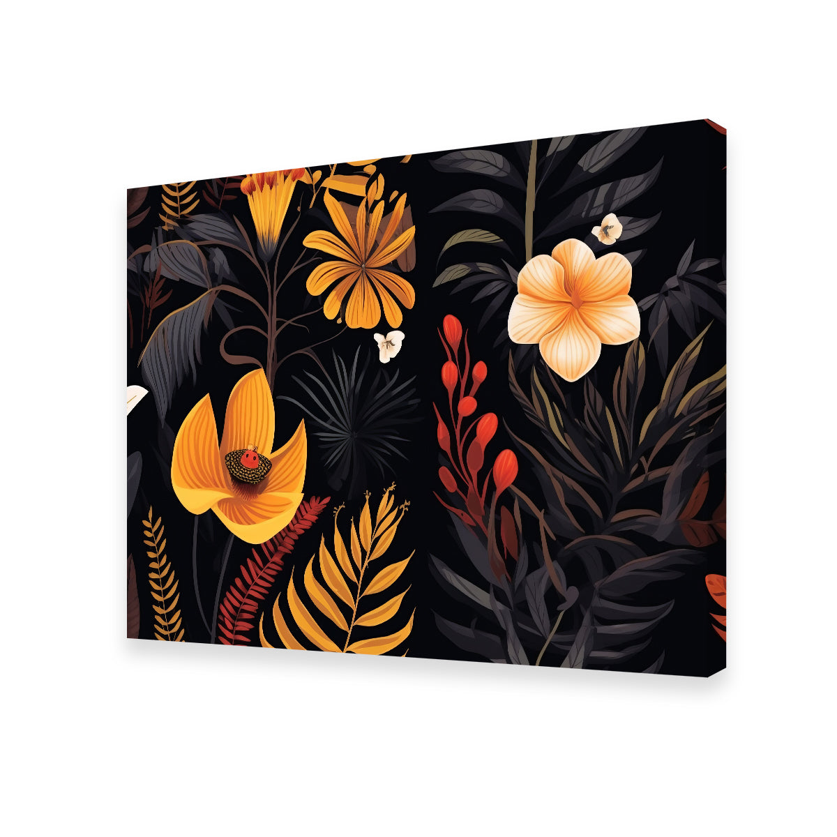 Vintage Flowers and leaves Wall Art