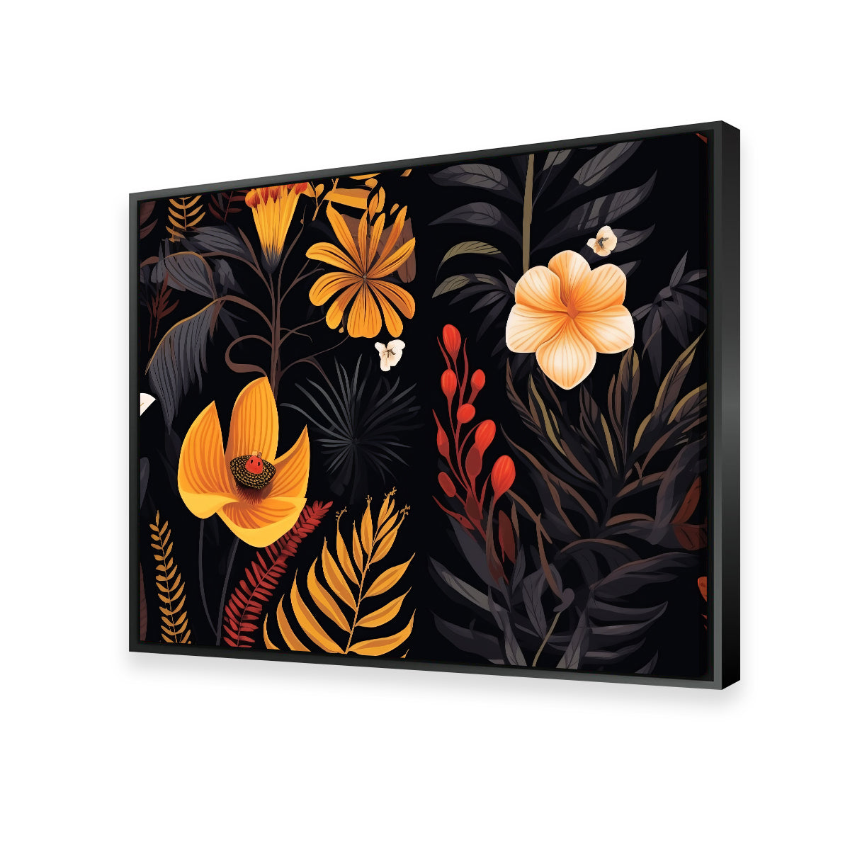 Vintage Flowers and leaves Wall Art