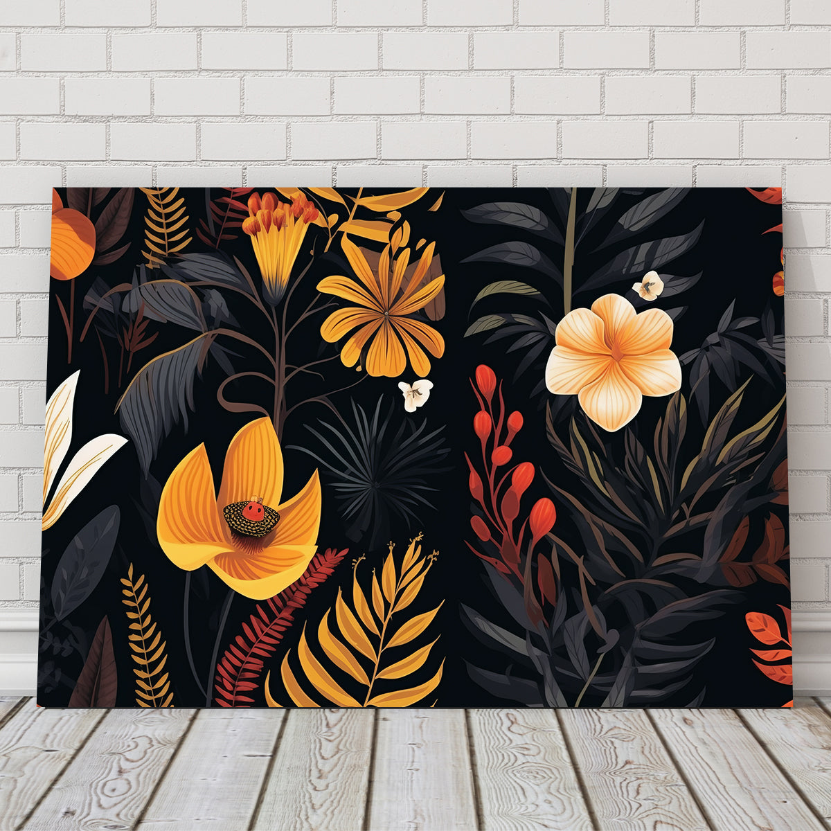 Vintage Flowers and leaves Wall Art