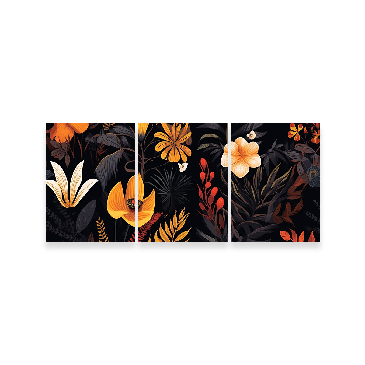 Vintage Flowers and leaves Wall Art