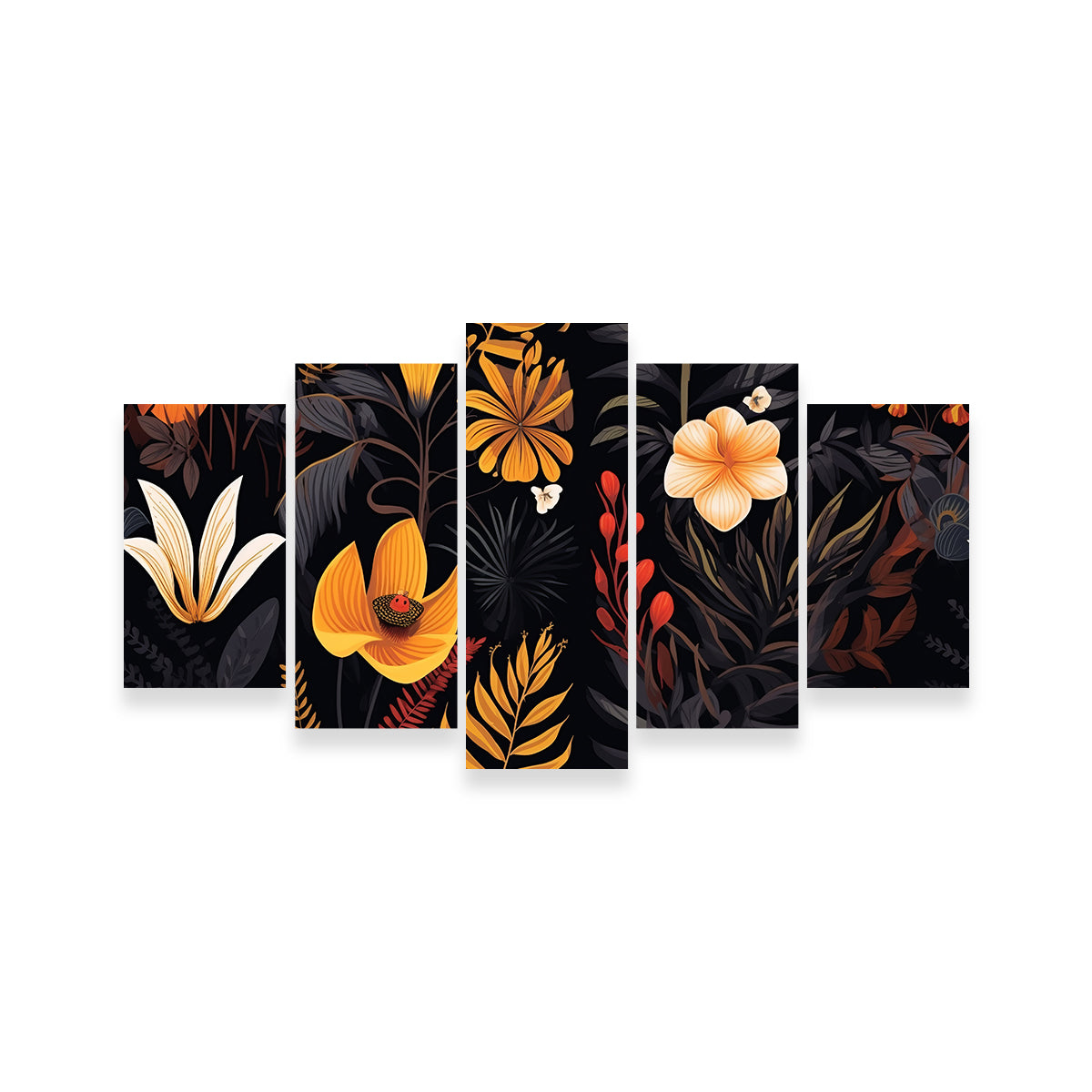 Vintage Flowers and leaves Wall Art