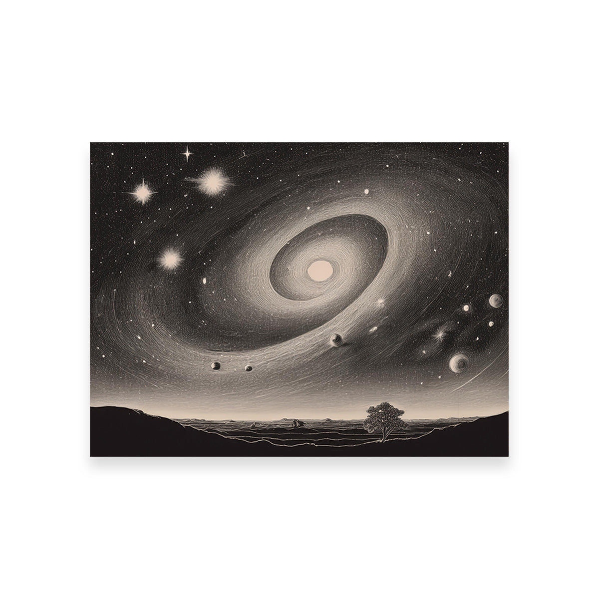 Vintage Galxy Art Wall Art