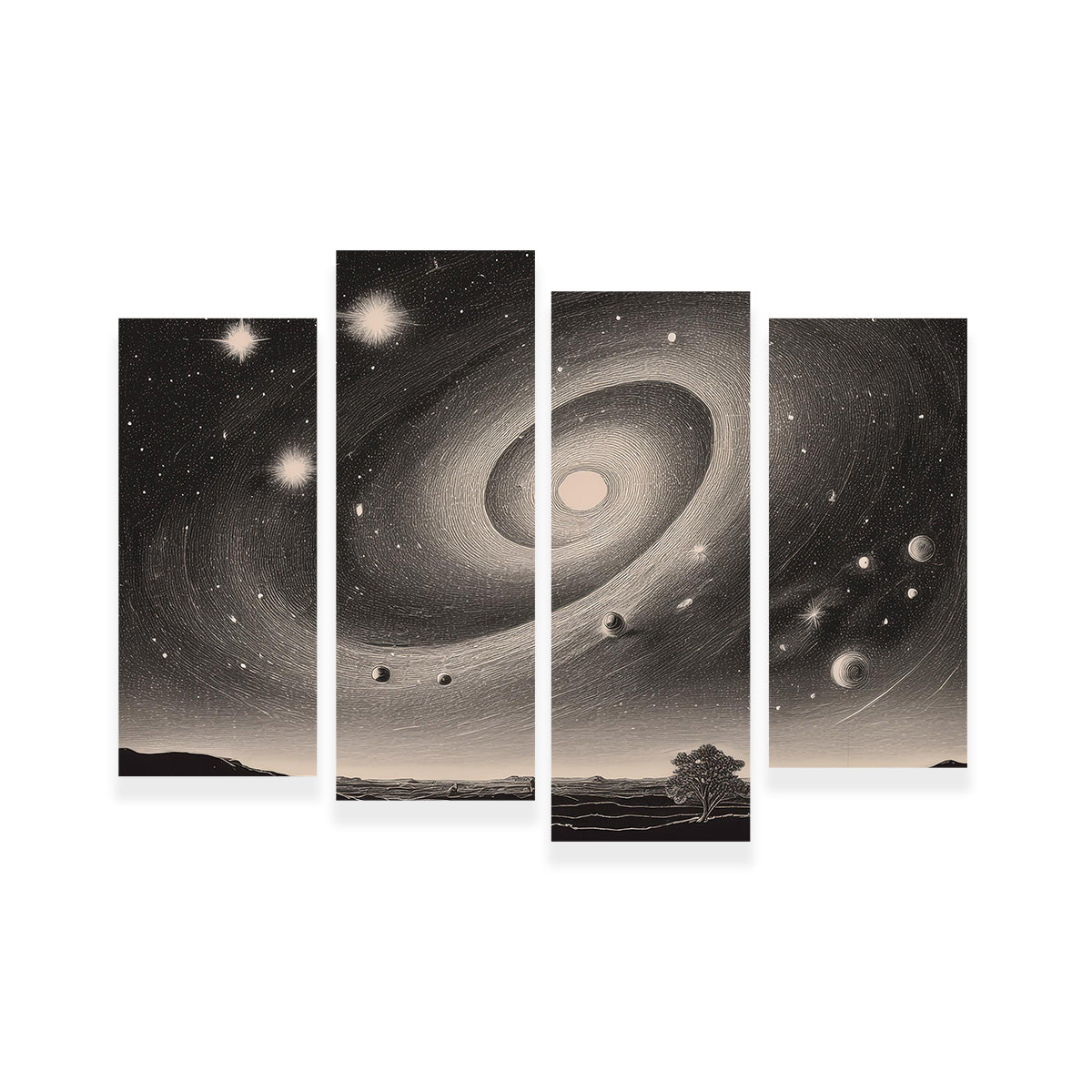 Vintage Galxy Art Wall Art