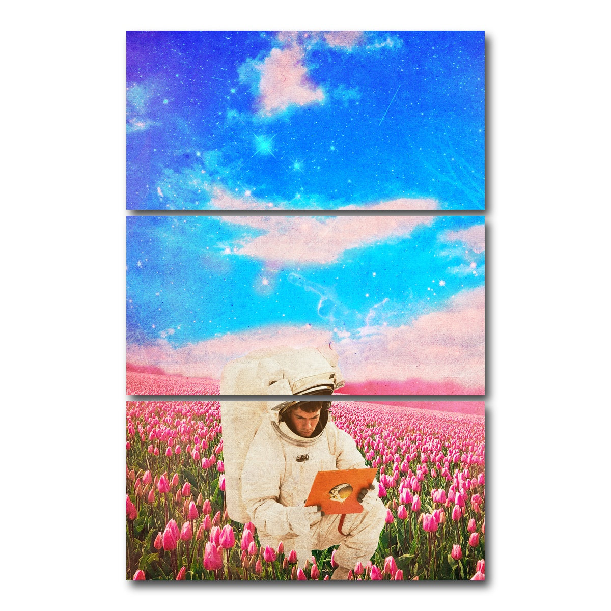 AUTO-MOCKUP WHITE | Vintage Astro | 3 Piece | Gallery Wrap Canvas | group=12x24_stacked