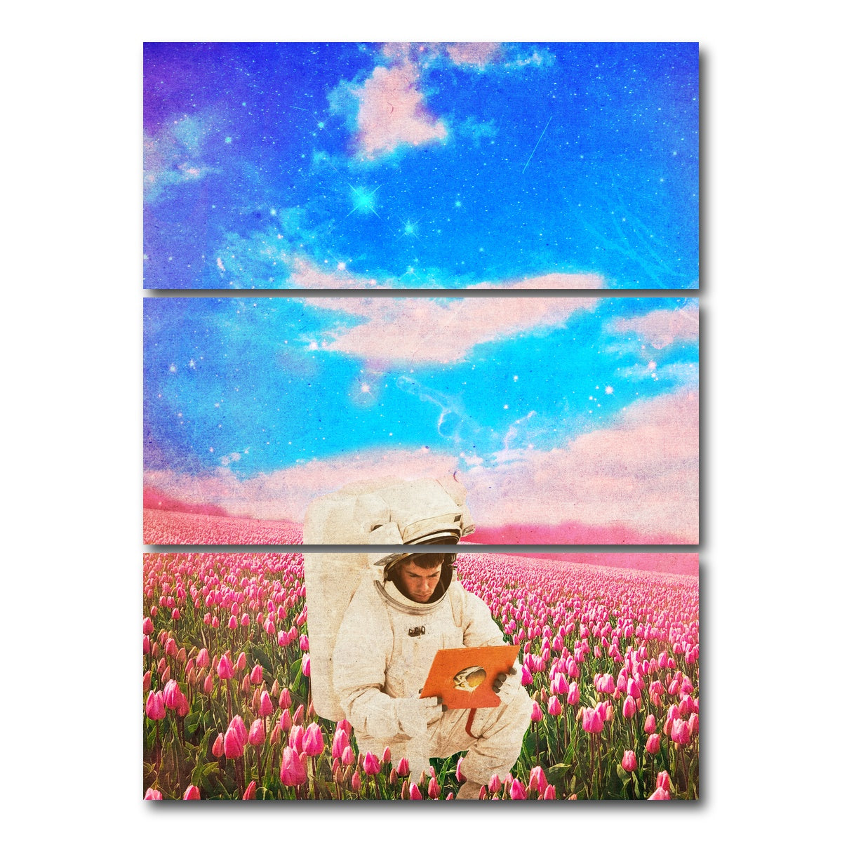 AUTO-MOCKUP WHITE | Vintage Astro | 3 Piece | Gallery Wrap Canvas | group=8x18_stacked