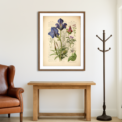 AUTO-MOCKUP ROOM | Vintage Botanical Print Series 7 Wall Art