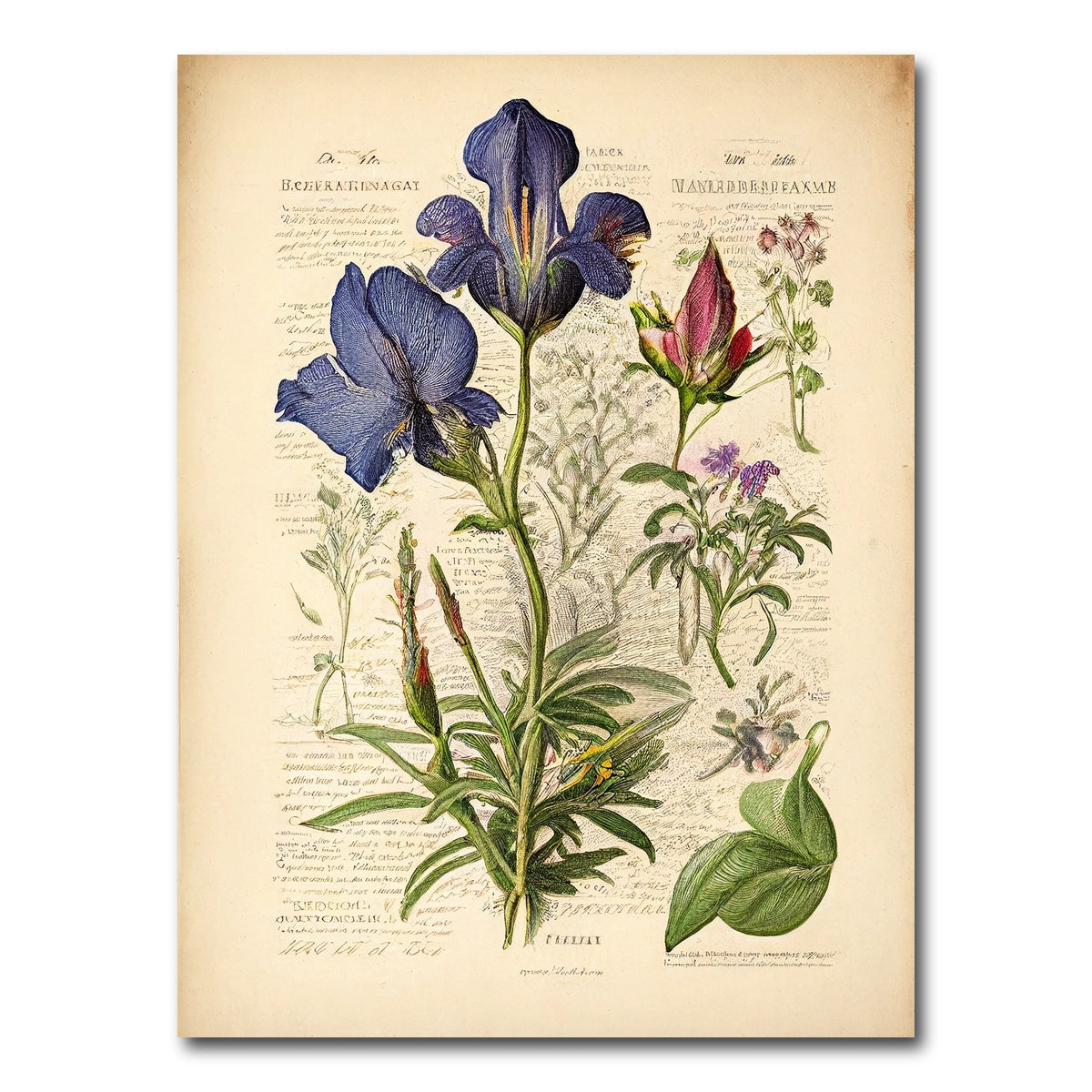 AUTO-MOCKUP WHITE | Vintage Botanical Print Series 7 | 1 Piece | Gallery Wrap Canvas | group=3x4