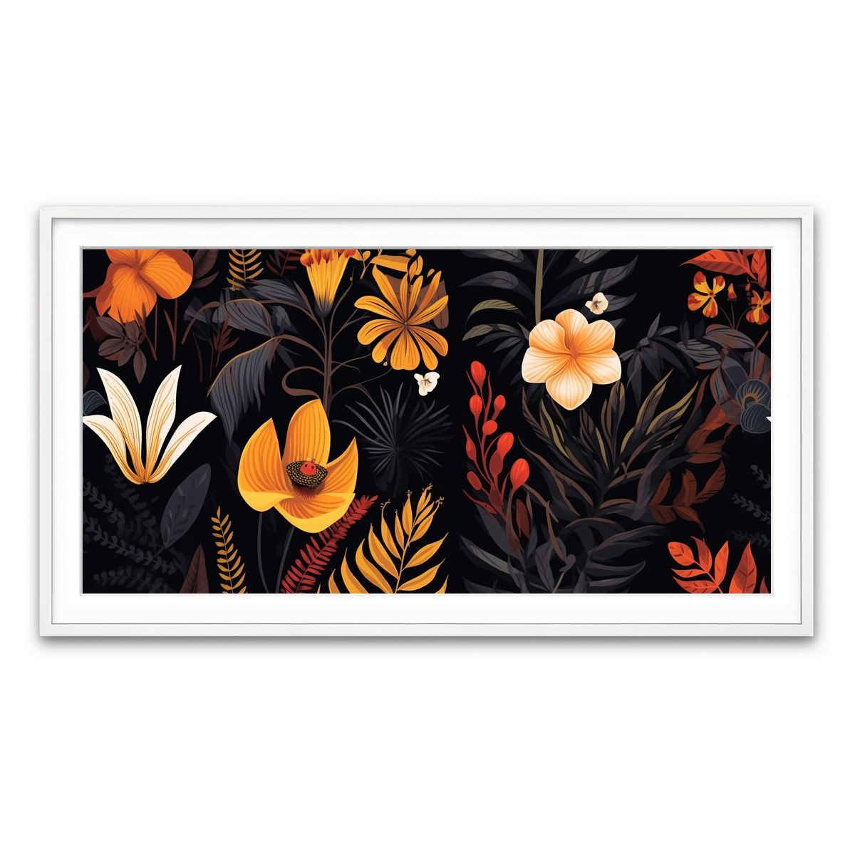 Framed Print 2x1 White