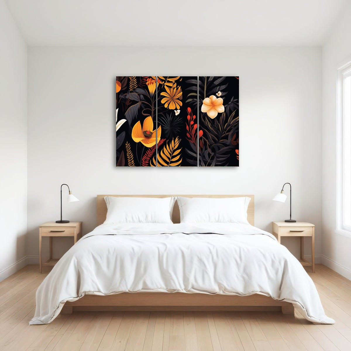 AUTO-MOCKUP ROOM | Vintage Flowers and leaves