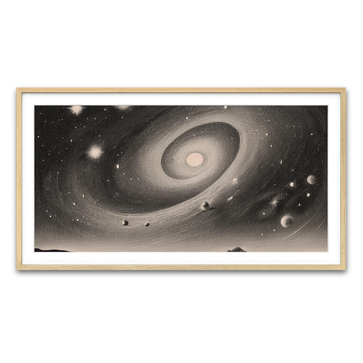 Framed Print 2x1 Natural