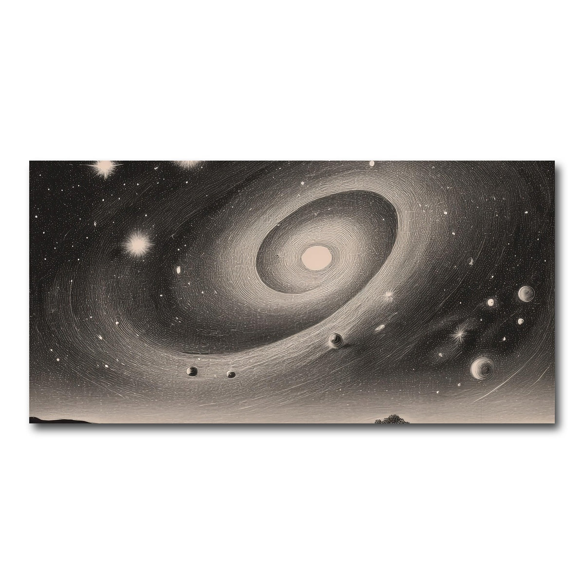 AUTO-MOCKUP WHITE | Vintage Galxy Art | 1 Piece | Gallery Wrap Canvas | group=2x1