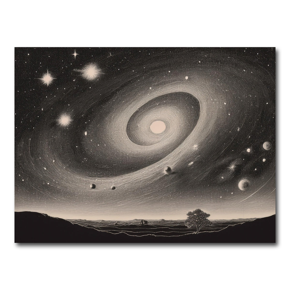 AUTO-MOCKUP WHITE | Vintage Galxy Art | 1 Piece | Gallery Wrap Canvas | group=4x3