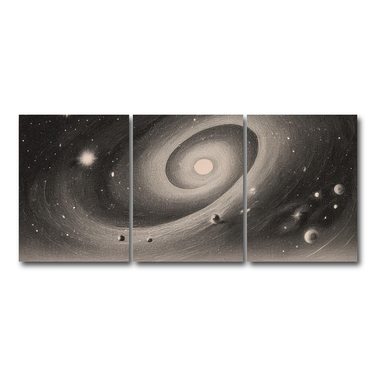 AUTO-MOCKUP WHITE | Vintage Galxy Art | 3 Piece | Gallery Wrap Canvas | group=18x24