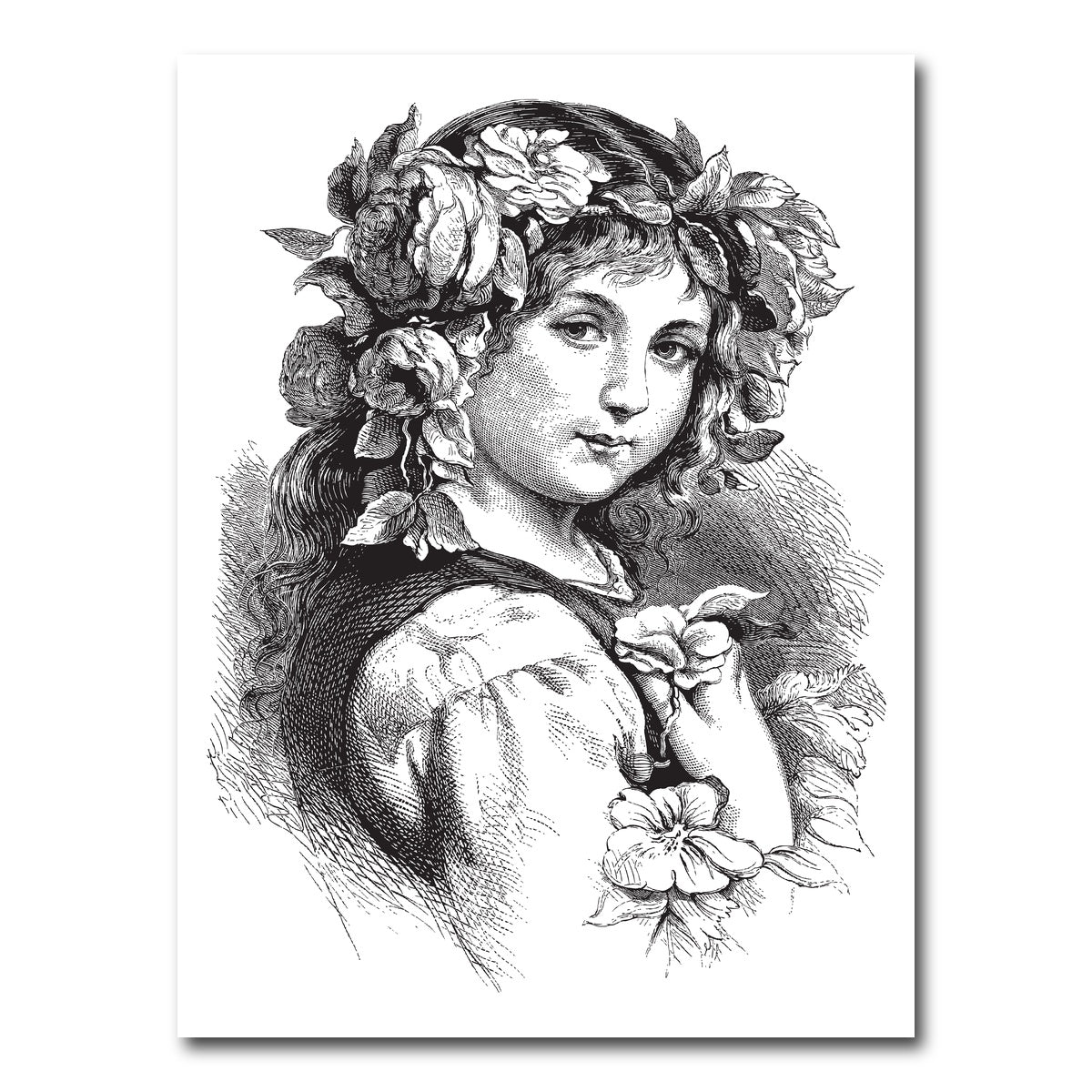 AUTO-MOCKUP WHITE | Vintage Girl | 1 Piece | Gallery Wrap Canvas | group=3x4