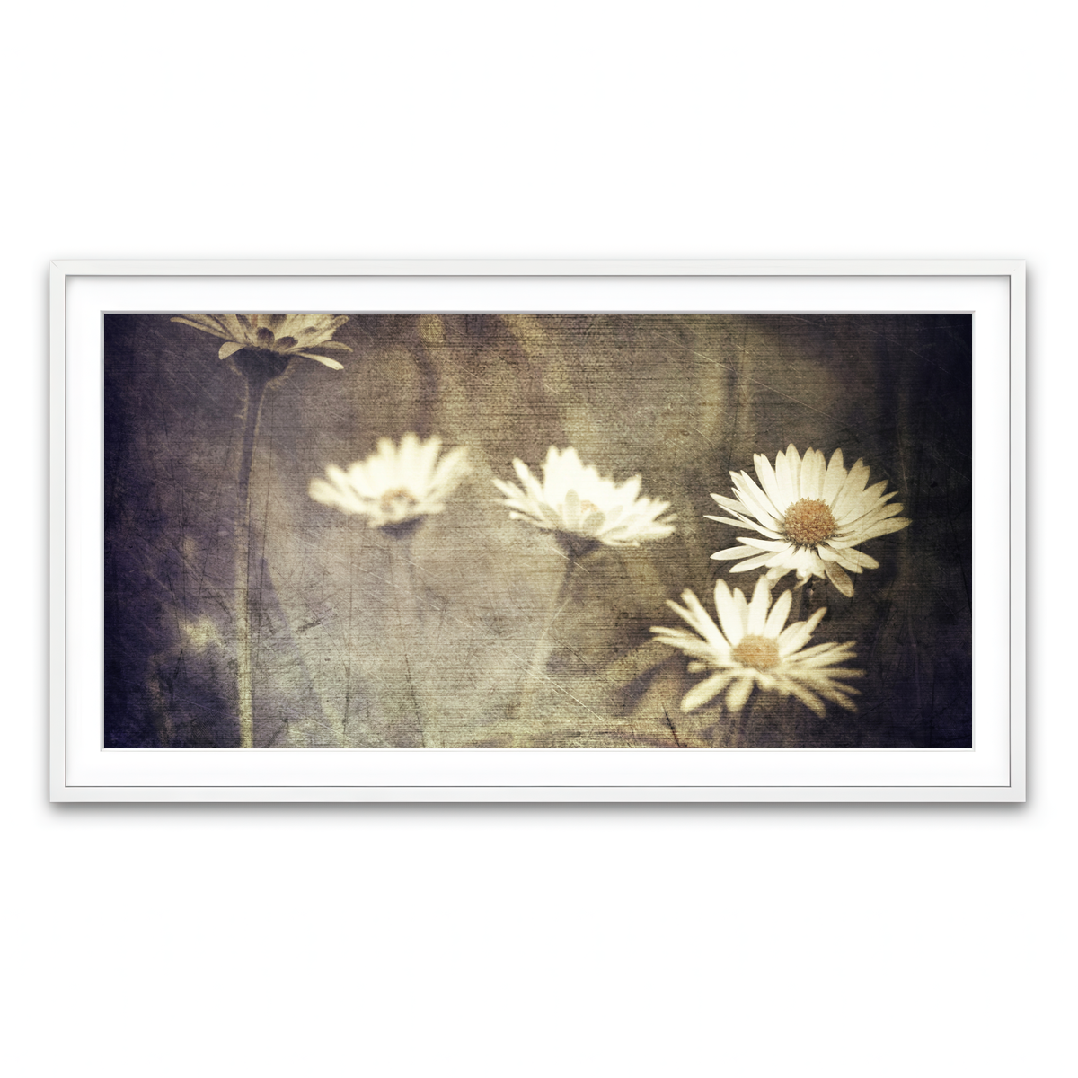 Framed Print 2x1 White
