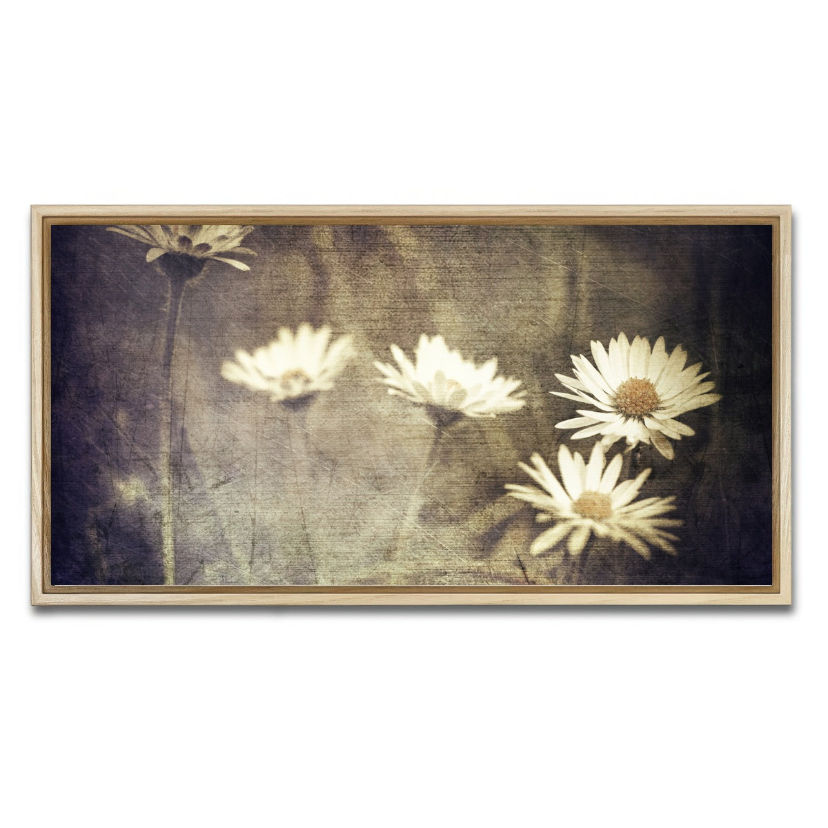AUTO-MOCKUP WHITE | Vintage Meadow Flowers | 1 Piece | Natural Framed Canvas | group=2x1