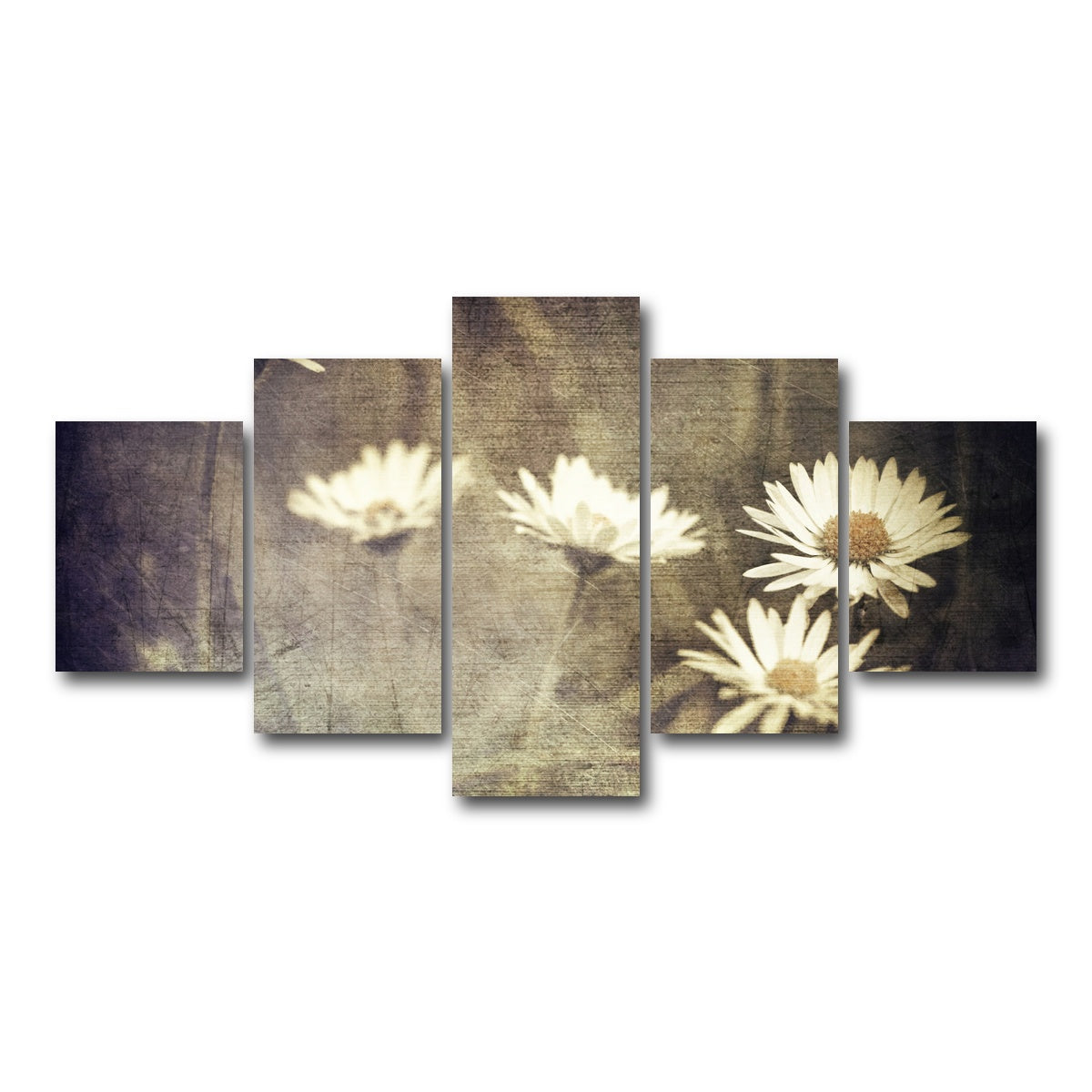 AUTO-MOCKUP WHITE | Vintage Meadow Flowers | 5 Piece | Gallery Wrap Canvas | group=5_short