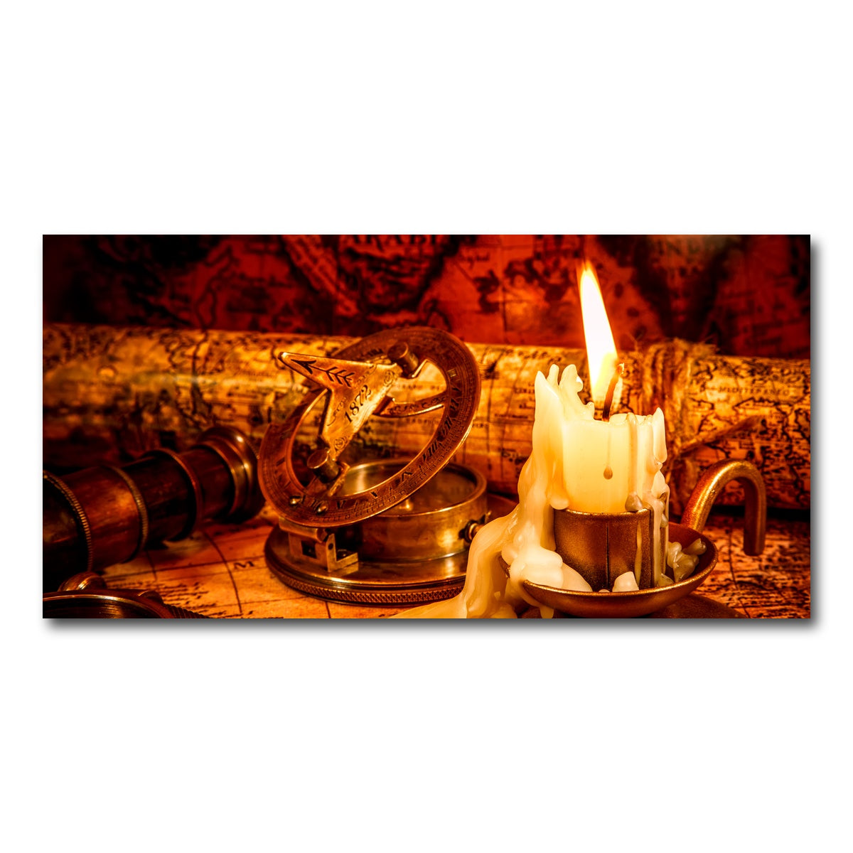 AUTO-MOCKUP WHITE | Vintage Nautical Items | 1 Piece | Gallery Wrap Canvas | group=2x1