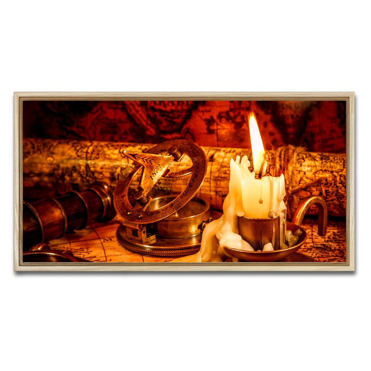 AUTO-MOCKUP WHITE | Vintage Nautical Items | 1 Piece | Natural Framed Canvas | group=2x1