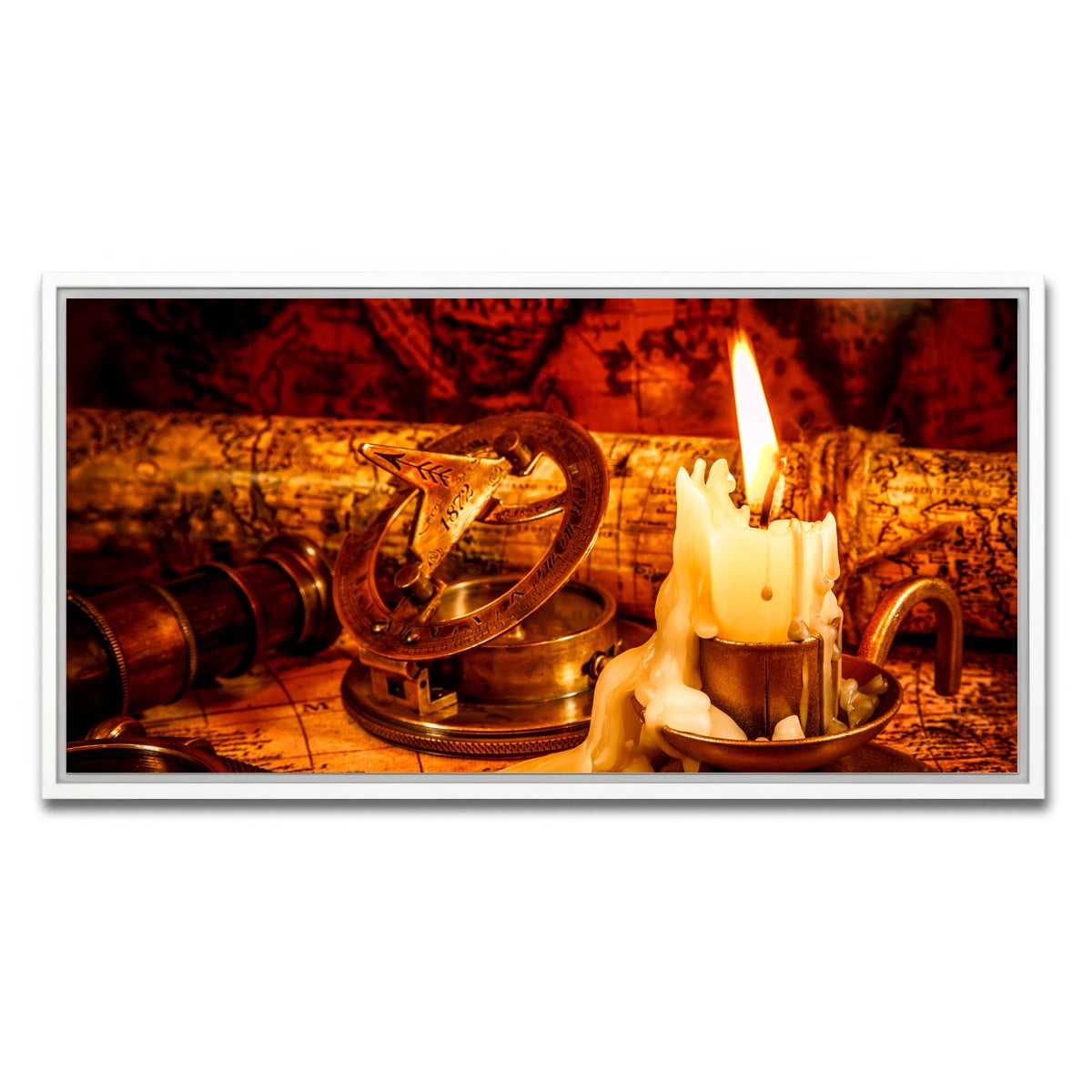 AUTO-MOCKUP WHITE | Vintage Nautical Items | 1 Piece | White Framed Canvas | group=2x1