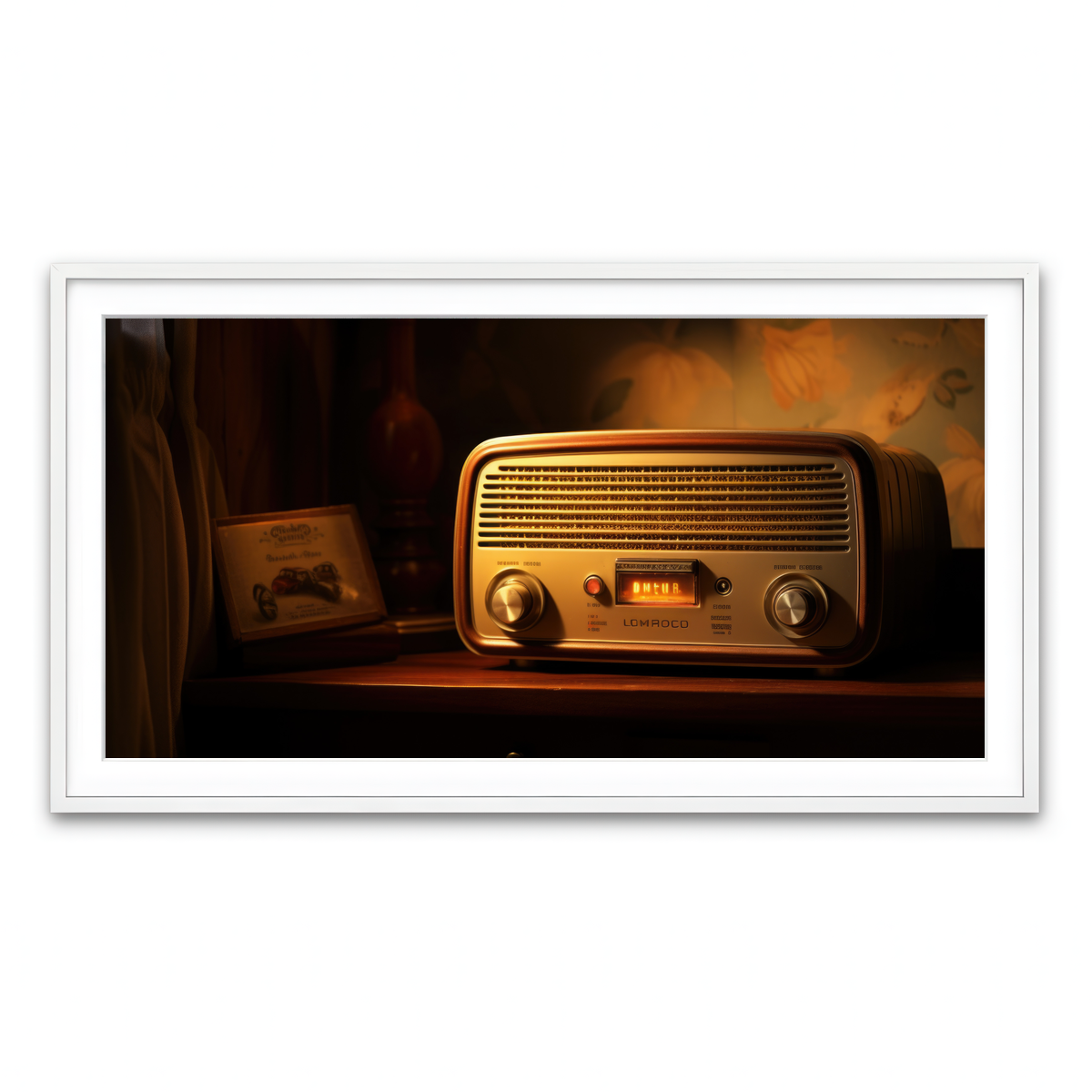 Framed Print 2x1 White