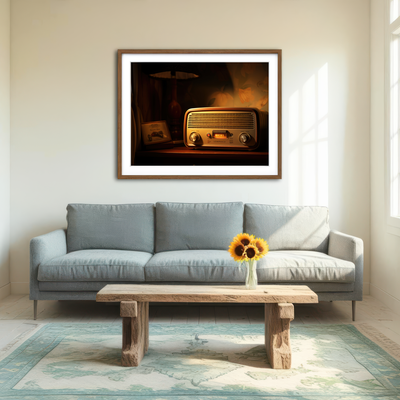 AUTO-MOCKUP ROOM | Vintage Radio Wall Art