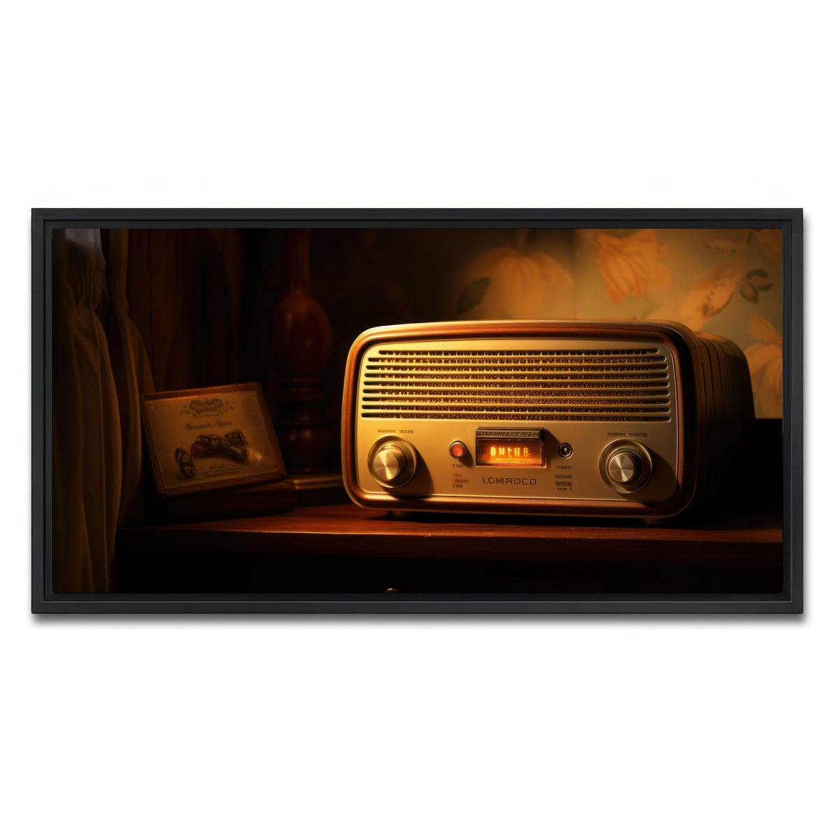 AUTO-MOCKUP WHITE | Vintage Radio | 1 Piece | Black Framed Canvas | group=2x1