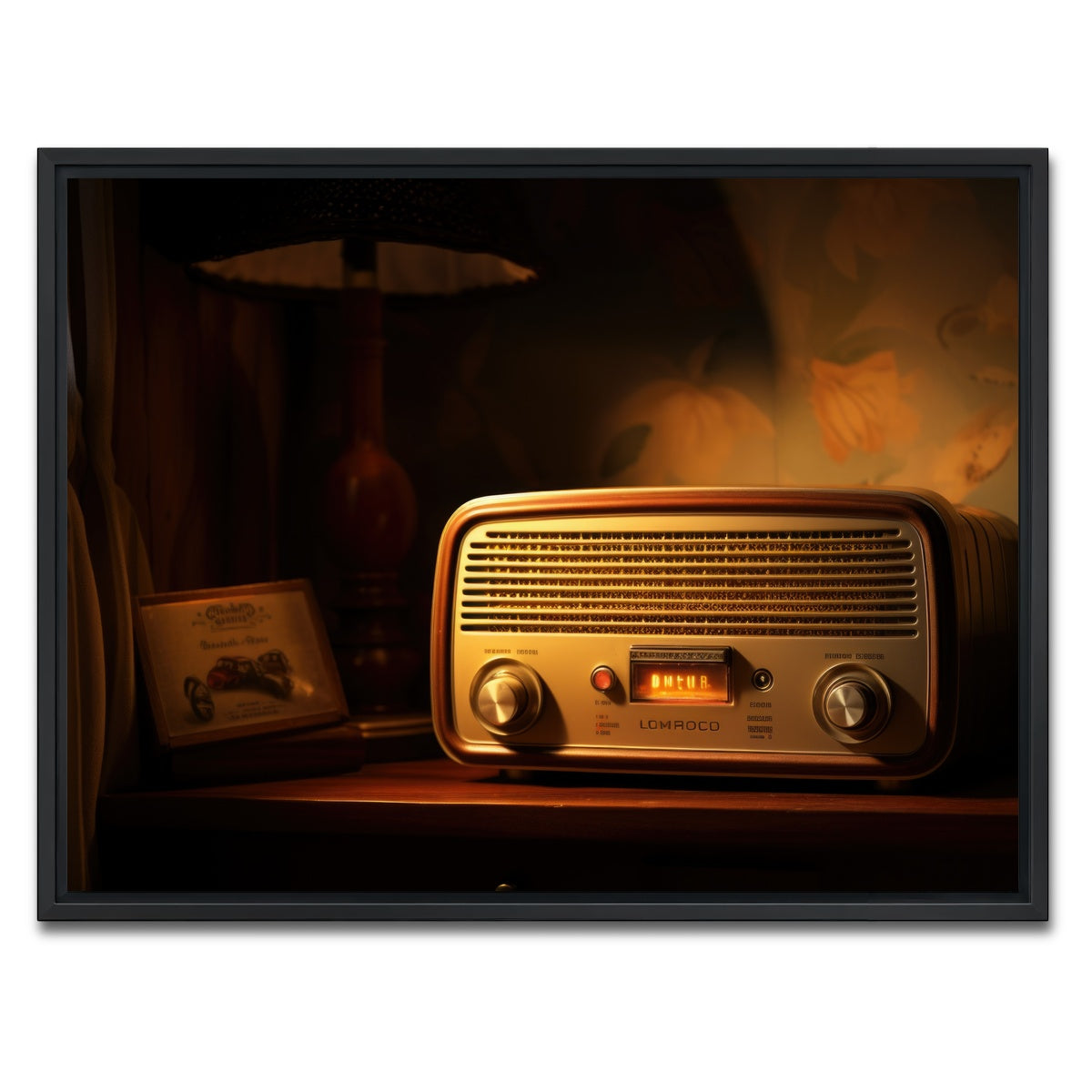 AUTO-MOCKUP WHITE | Vintage Radio | 1 Piece | Black Framed Canvas | group=4x3