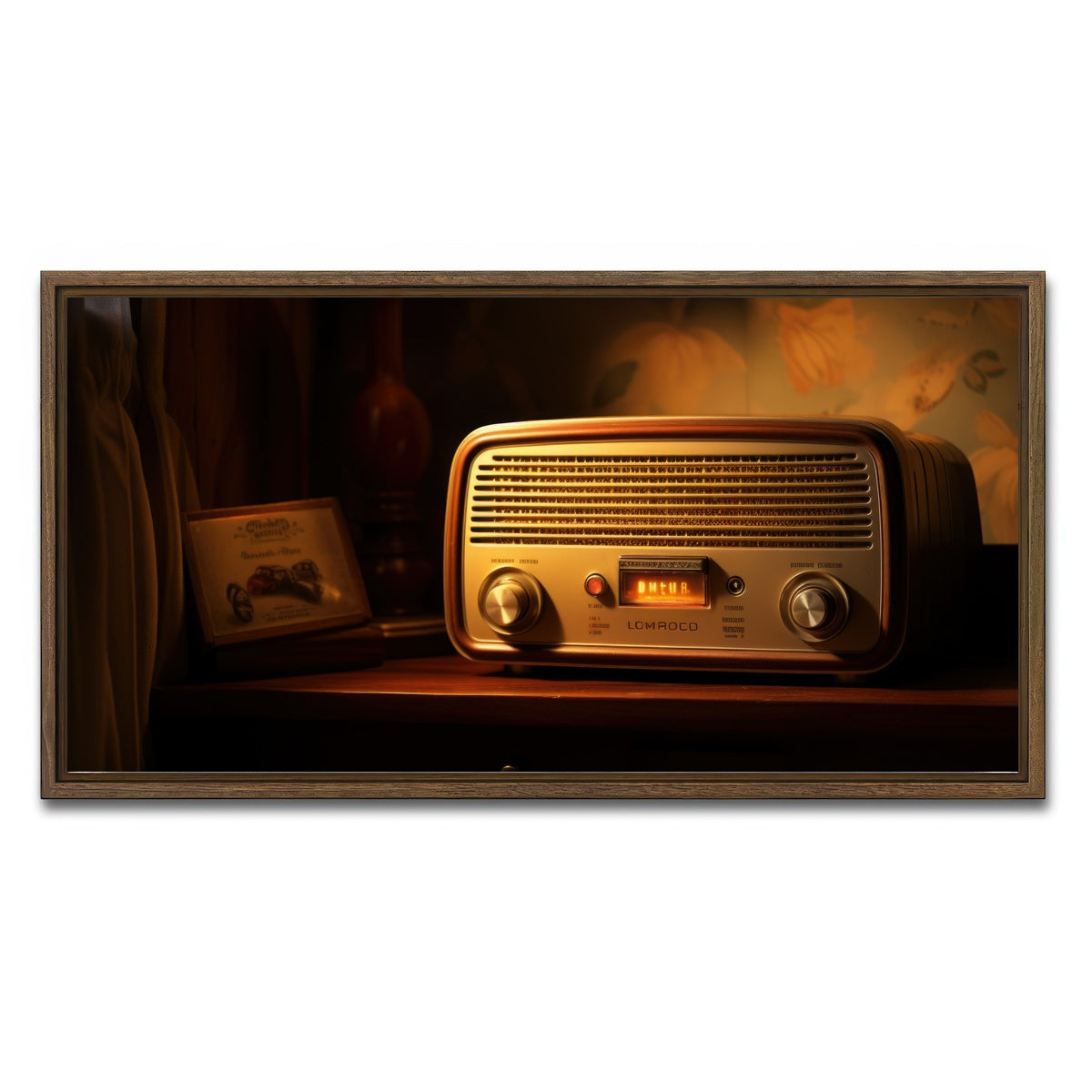 AUTO-MOCKUP WHITE | Vintage Radio | 1 Piece | Walnut Framed Canvas | group=2x1