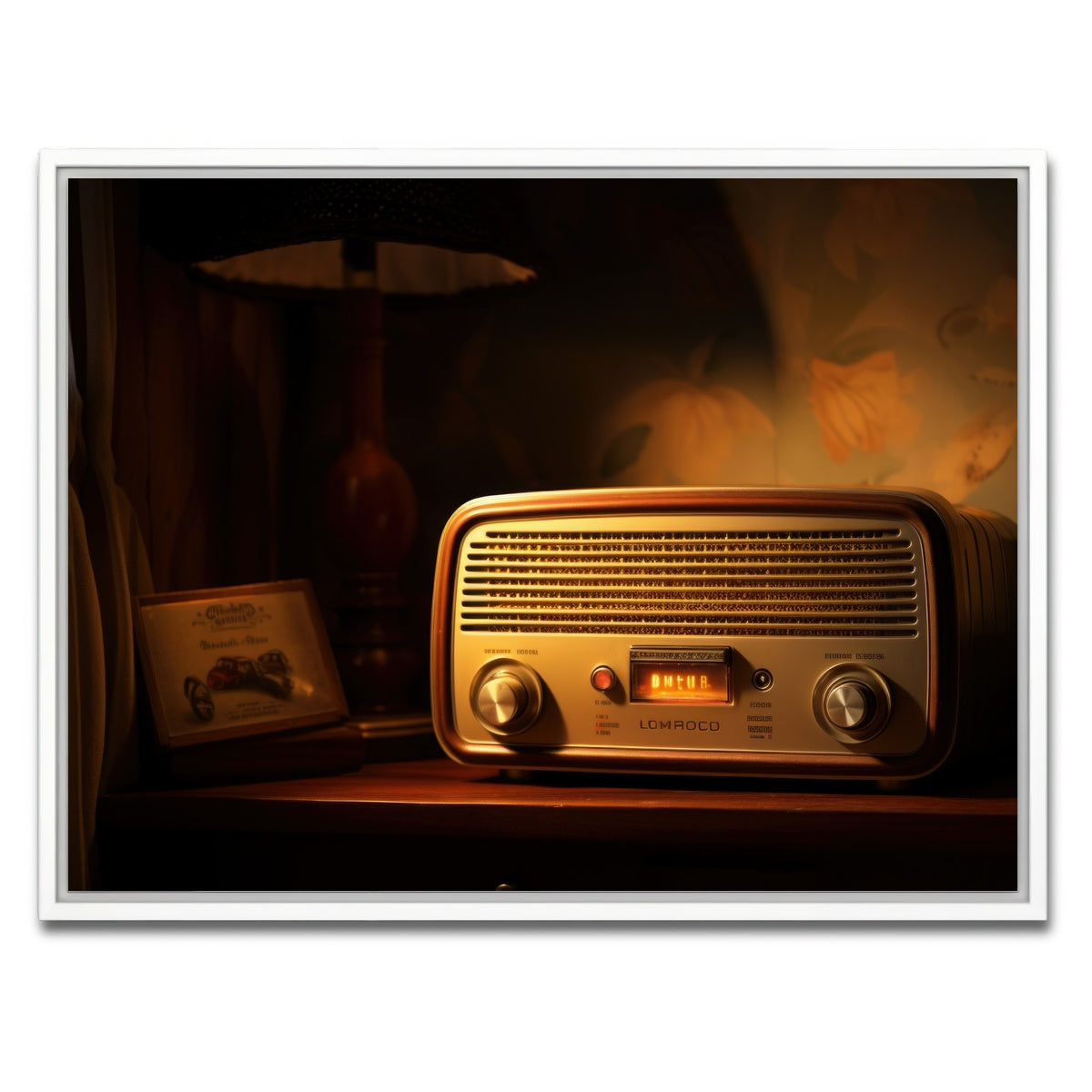 AUTO-MOCKUP WHITE | Vintage Radio | 1 Piece | White Framed Canvas | group=4x3