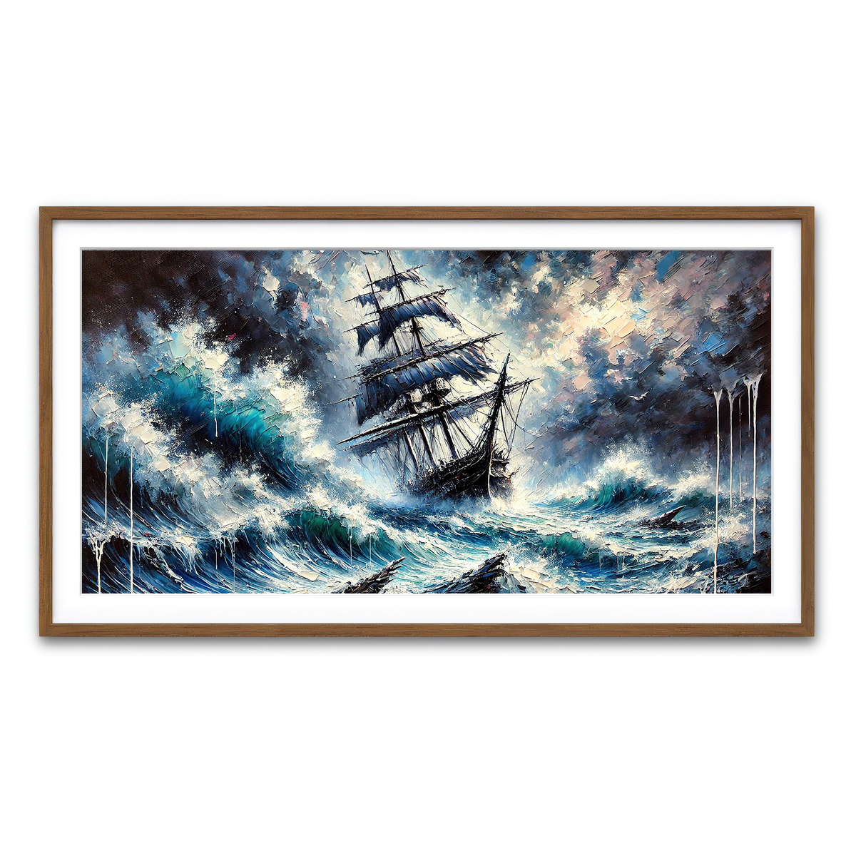 Framed Print 2x1 Walnut