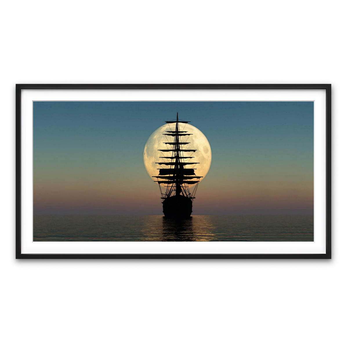 Framed Print 2x1 Black