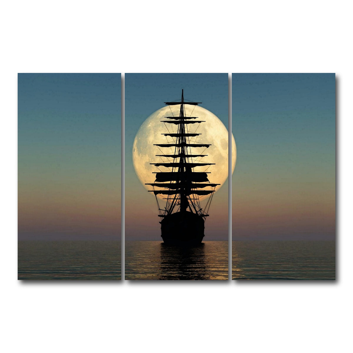 AUTO-MOCKUP WHITE | Vintage Ship | 3 Piece | Gallery Wrap Canvas | group=12x24