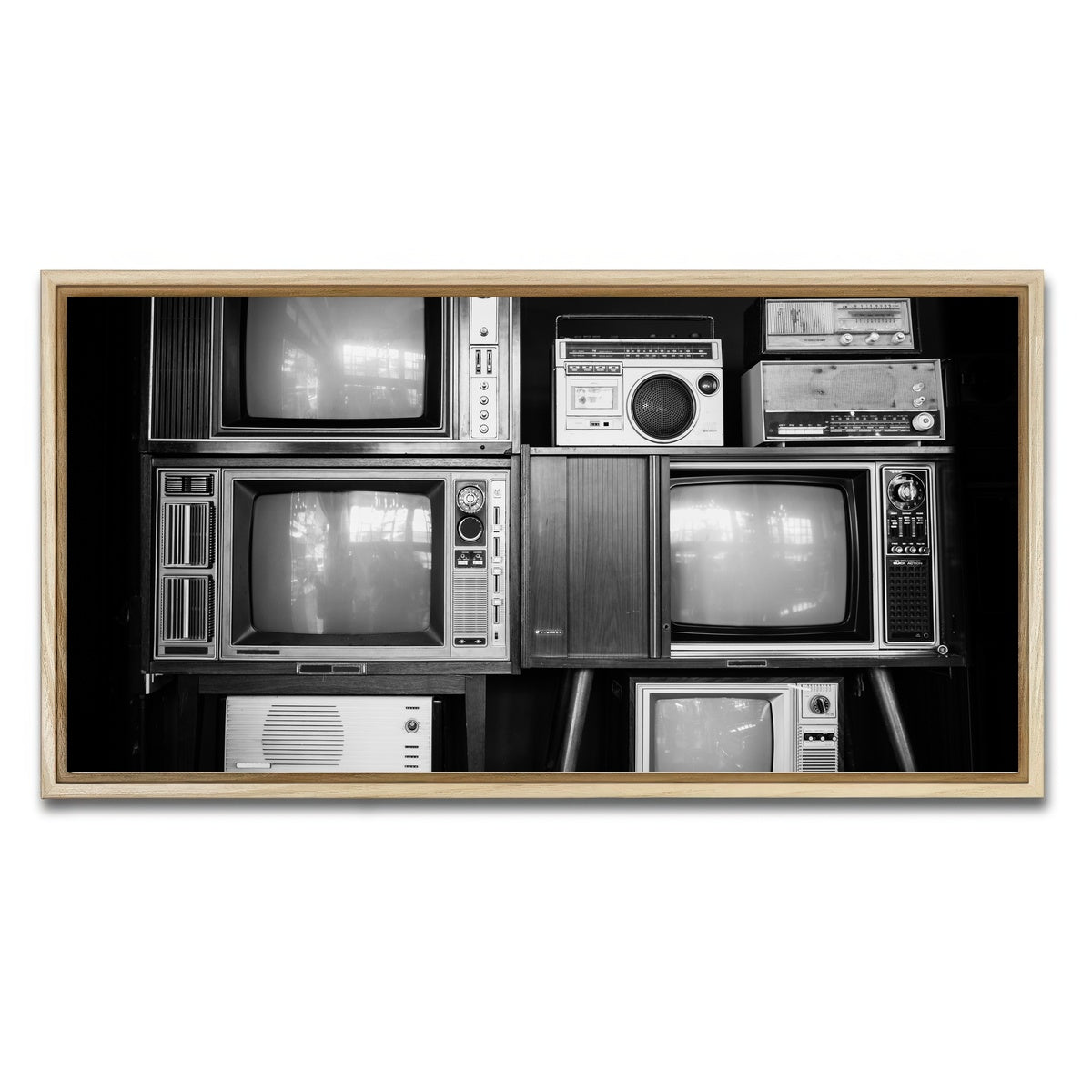 AUTO-MOCKUP WHITE | Vintage Televisions | 1 Piece | Natural Framed Canvas | group=2x1