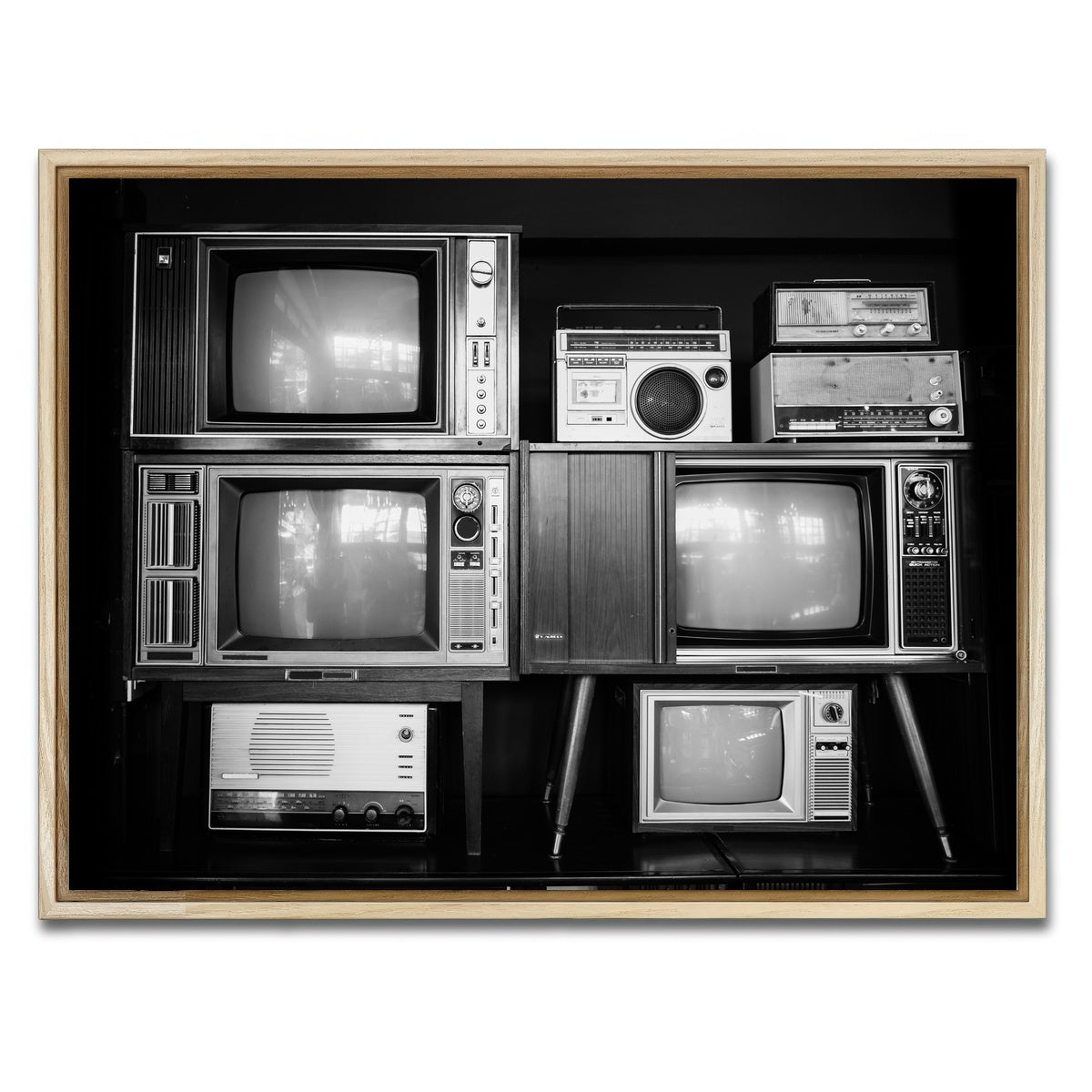 AUTO-MOCKUP WHITE | Vintage Televisions | 1 Piece | Natural Framed Canvas | group=4x3