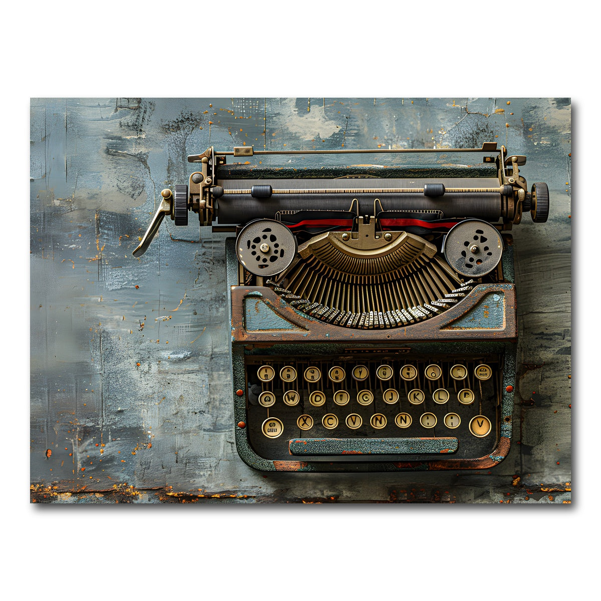 AUTO-MOCKUP WHITE | Vintage Typewriter | 1 Piece | Gallery Wrap Canvas | group=4x3