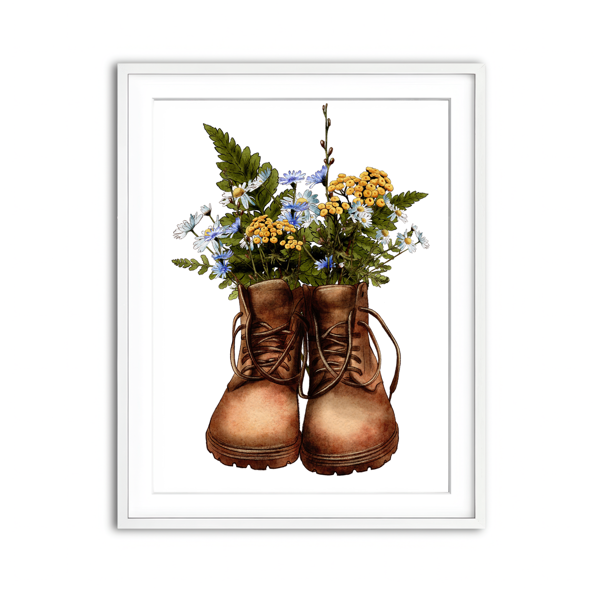 Framed Print 3x4 White